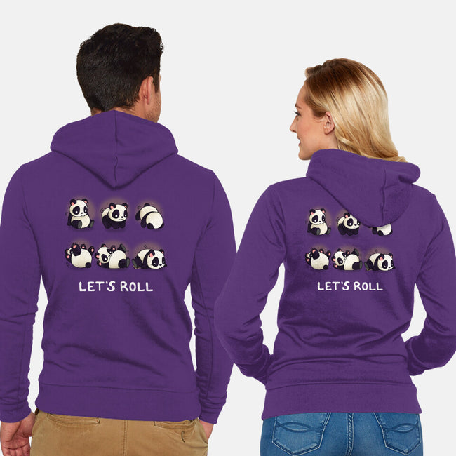 Let's Roll Panda-unisex zip-up sweatshirt-Vallina84