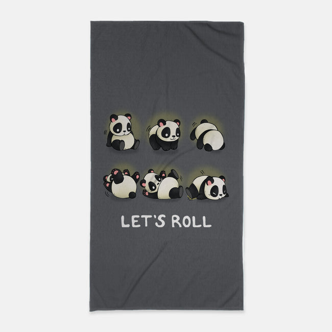 Let's Roll Panda-none beach towel-Vallina84