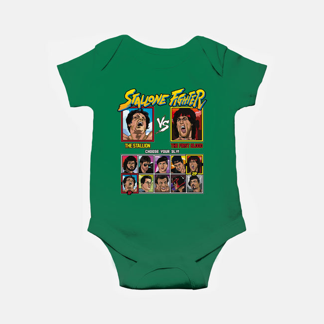 Stallone Fighter-baby basic onesie-Retro Review