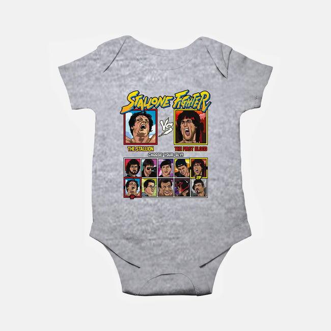 Stallone Fighter-baby basic onesie-Retro Review