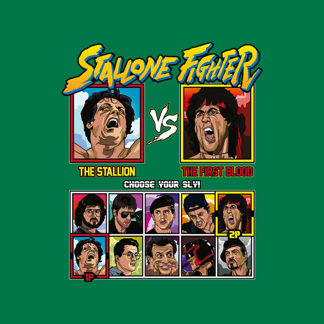Stallone Fighter-mens basic tee-Retro Review