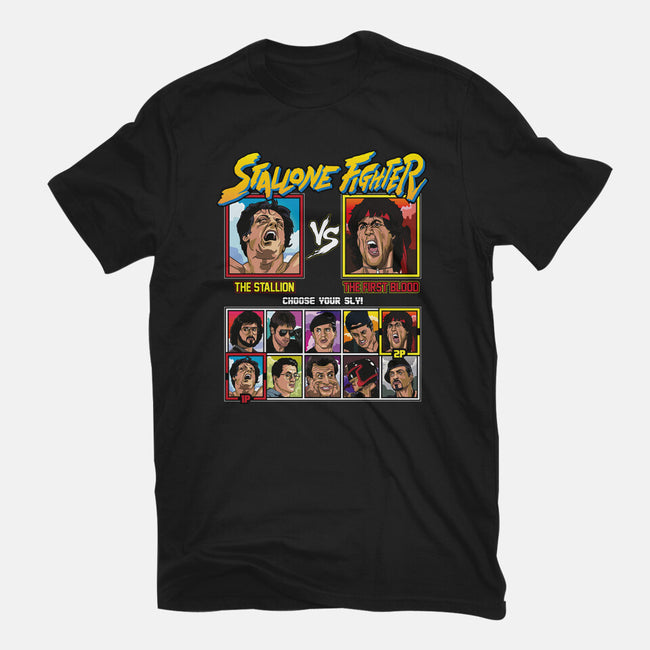 Stallone Fighter-unisex basic tee-Retro Review