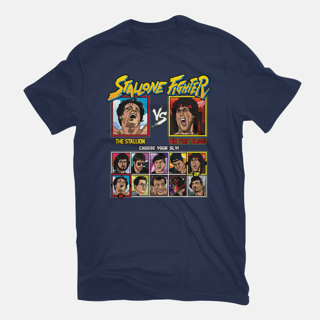 Stallone Fighter-womens basic tee-Retro Review