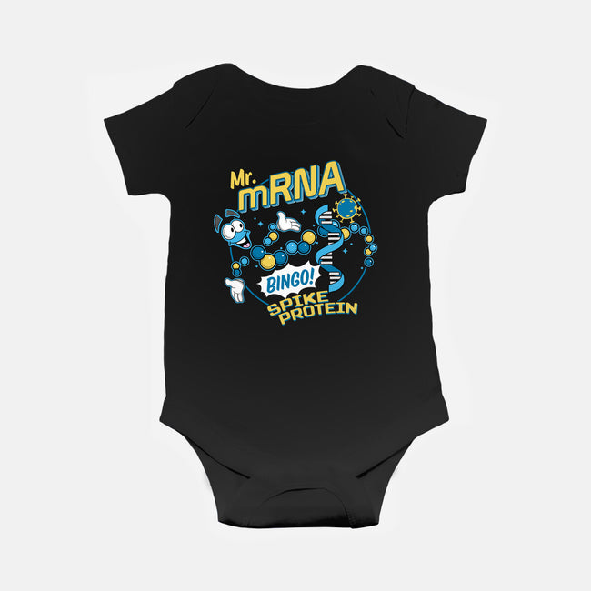 Mr. MRNA-baby basic onesie-DeepFriedArt