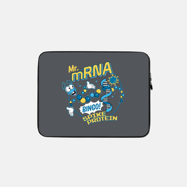 Mr. MRNA-none zippered laptop sleeve-DeepFriedArt