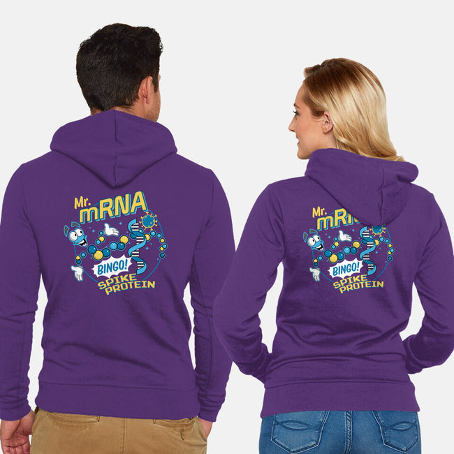 Mr. MRNA-unisex zip-up sweatshirt-DeepFriedArt