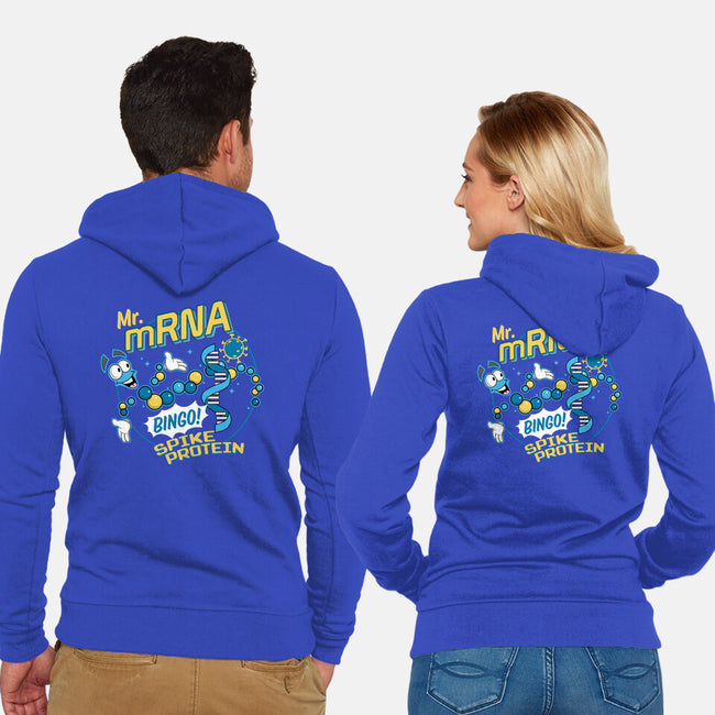 Mr. MRNA-unisex zip-up sweatshirt-DeepFriedArt
