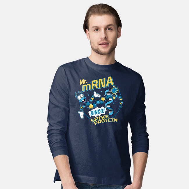 Mr. MRNA-mens long sleeved tee-DeepFriedArt