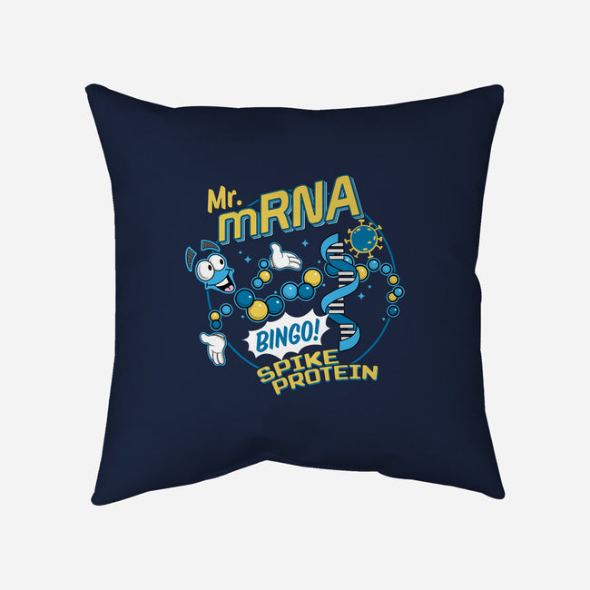 Mr. MRNA-none removable cover w insert throw pillow-DeepFriedArt