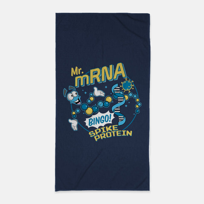 Mr. MRNA-none beach towel-DeepFriedArt
