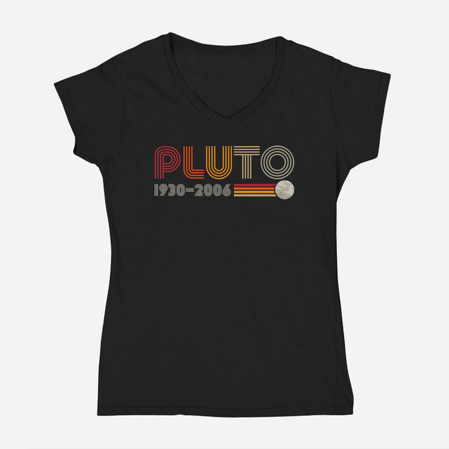Pluto-womens v-neck tee-DrMonekers