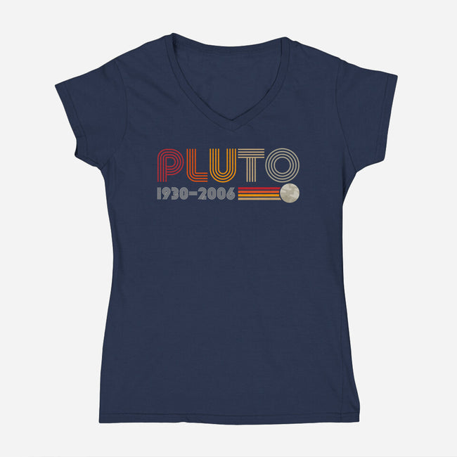 Pluto-womens v-neck tee-DrMonekers