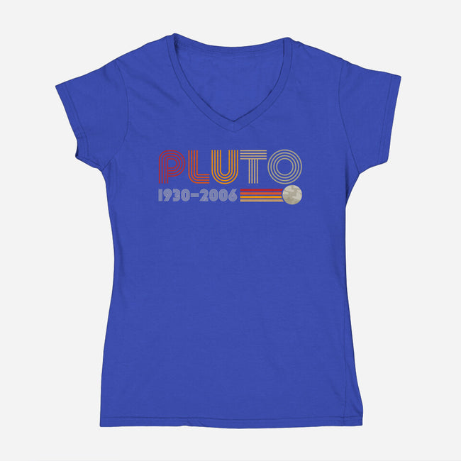 Pluto-womens v-neck tee-DrMonekers