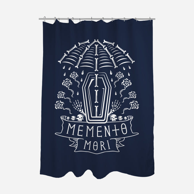 Memento Mori-none polyester shower curtain-Logozaste