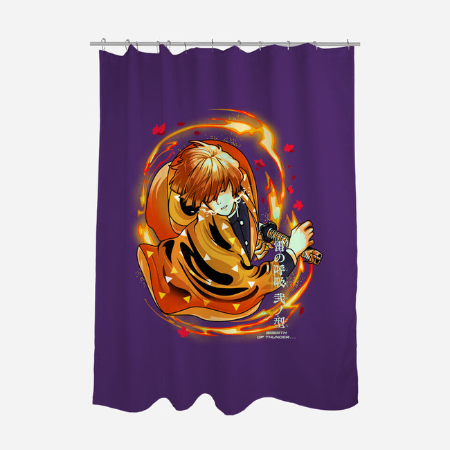 Breathe Of Thunder-none polyester shower curtain-heydale