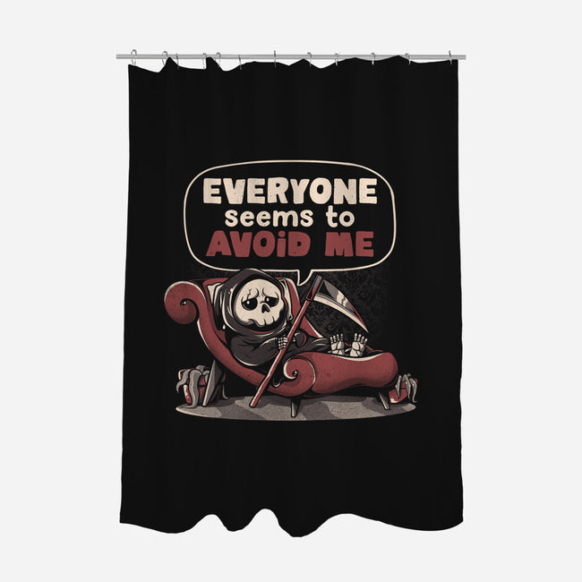 Death Issues-none polyester shower curtain-eduely