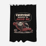 Death Issues-none polyester shower curtain-eduely