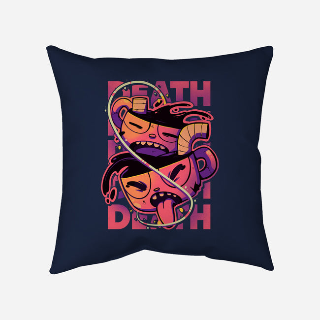 Cupdeath-none removable cover w insert throw pillow-Kabuto Studio