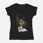 The Evil Ninja-womens v-neck tee-zascanauta