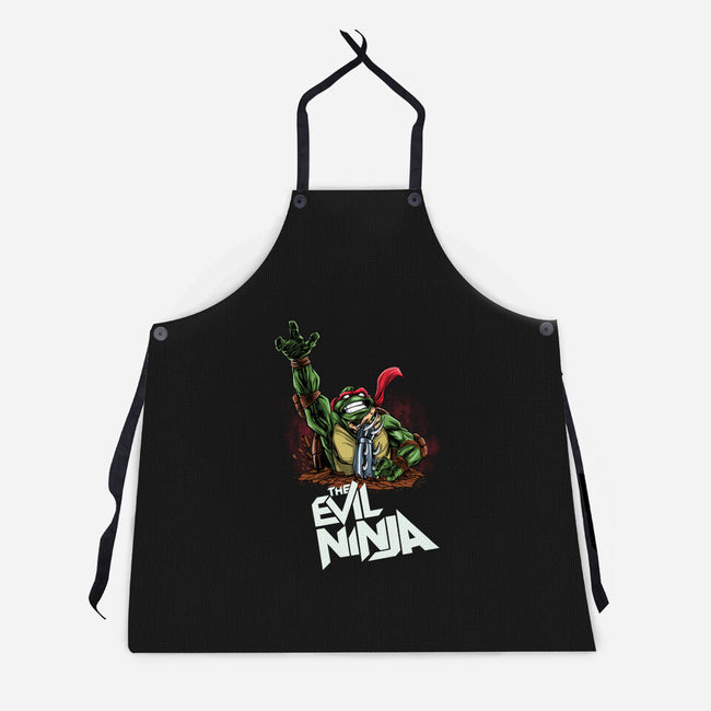 The Evil Ninja-unisex kitchen apron-zascanauta