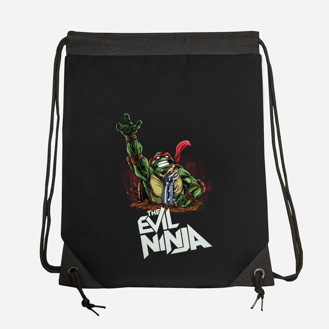 The Evil Ninja-none drawstring bag-zascanauta