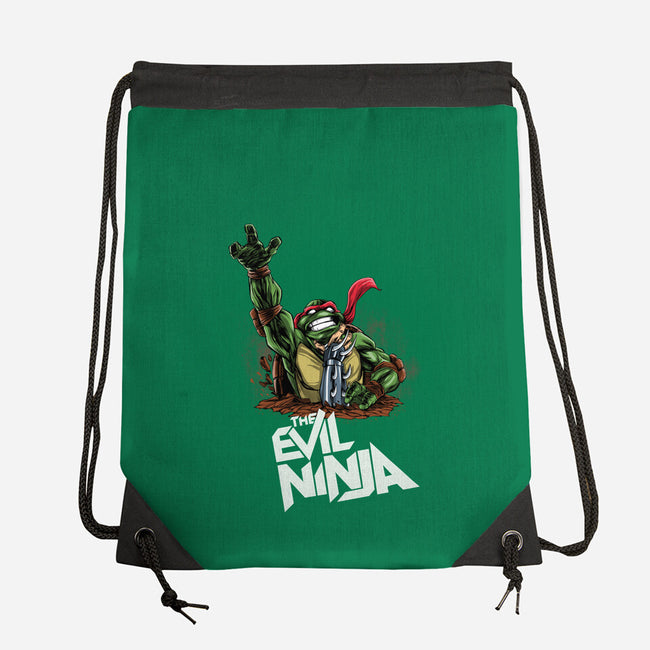 The Evil Ninja-none drawstring bag-zascanauta