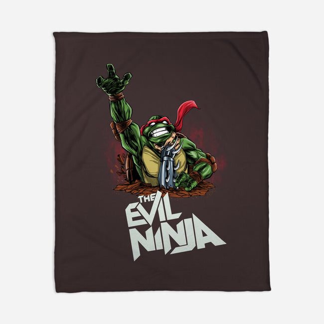 The Evil Ninja-none fleece blanket-zascanauta