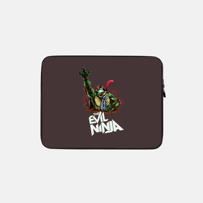 The Evil Ninja-none zippered laptop sleeve-zascanauta