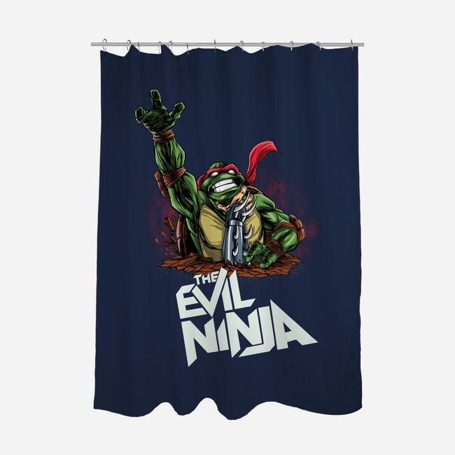 The Evil Ninja-none polyester shower curtain-zascanauta