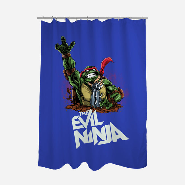 The Evil Ninja-none polyester shower curtain-zascanauta