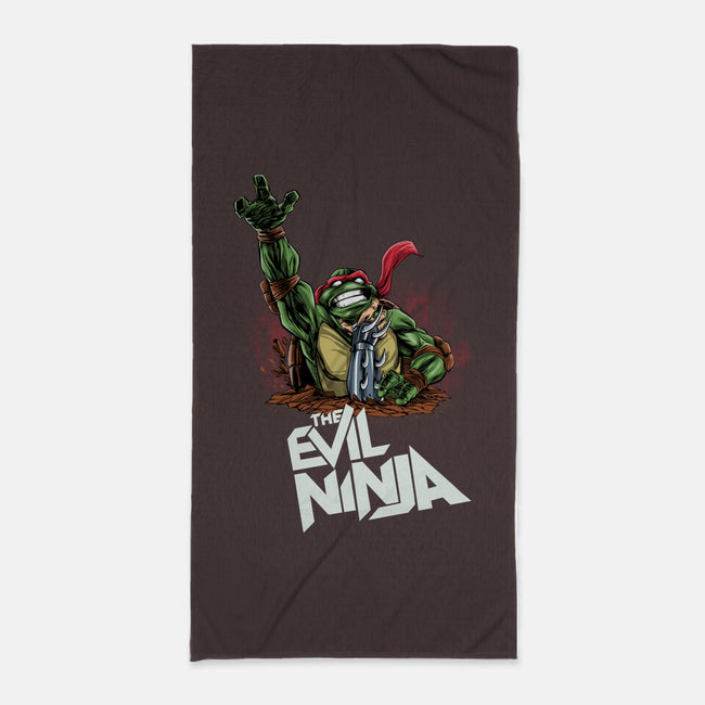 The Evil Ninja-none beach towel-zascanauta