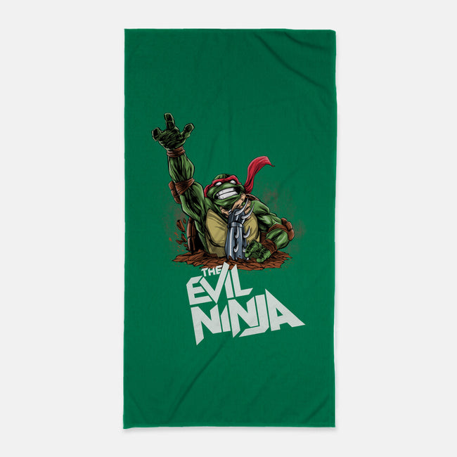 The Evil Ninja-none beach towel-zascanauta