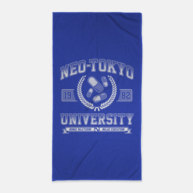 Neo-Tokyo University-none beach towel-DCLawrence