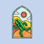 Stained Glass Cactuar-womens fitted tee-Logozaste