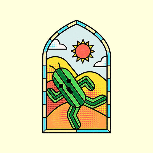 Stained Glass Cactuar-none removable cover throw pillow-Logozaste