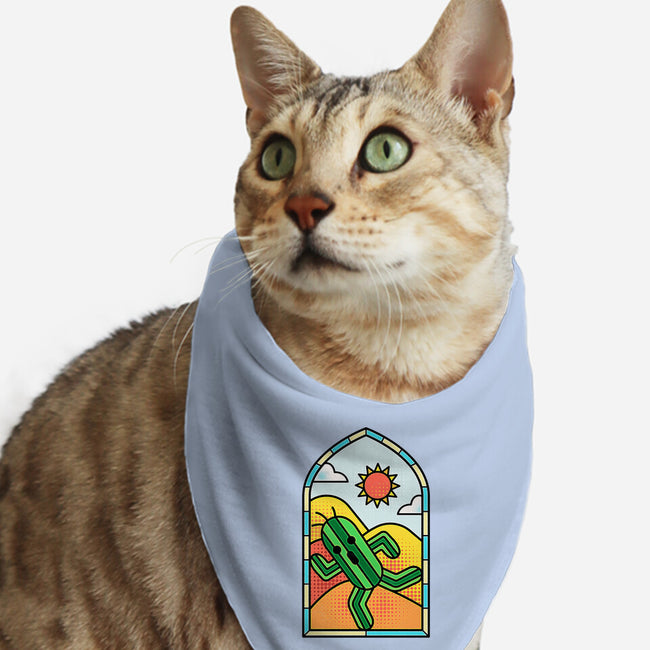 Stained Glass Cactuar-cat bandana pet collar-Logozaste