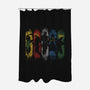 Shadow Fighters-none polyester shower curtain-Skullpy