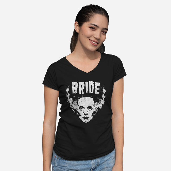 Heavy Metal Bride-womens v-neck tee-Getsousa!