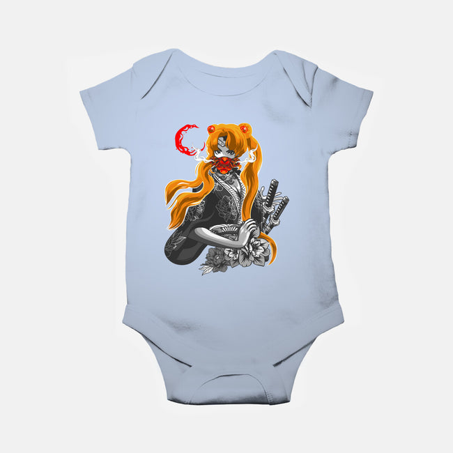 Moon Samurai-baby basic onesie-heydale