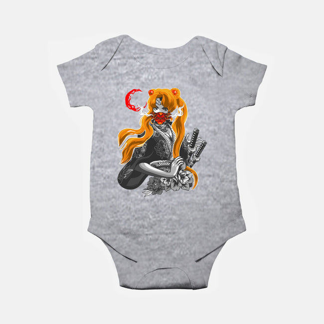 Moon Samurai-baby basic onesie-heydale