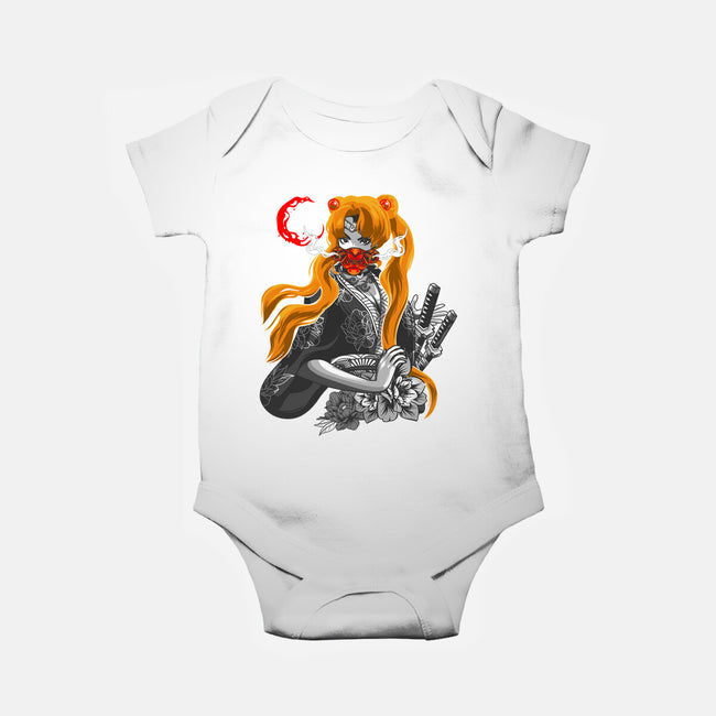 Moon Samurai-baby basic onesie-heydale