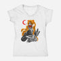 Moon Samurai-womens v-neck tee-heydale