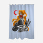 Moon Samurai-none polyester shower curtain-heydale