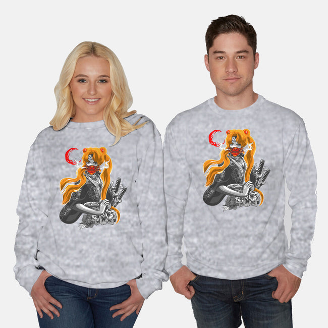 Moon Samurai-unisex crew neck sweatshirt-heydale