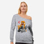 Moon Samurai-womens off shoulder sweatshirt-heydale