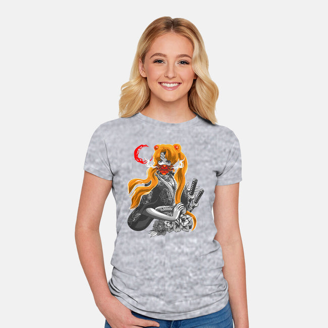 Moon Samurai-womens fitted tee-heydale