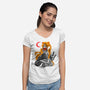 Moon Samurai-womens v-neck tee-heydale