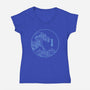 Neon Wave-womens v-neck tee-fanfreak1