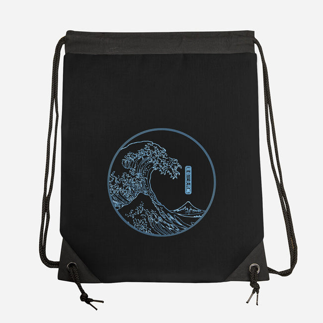 Neon Wave-none drawstring bag-fanfreak1
