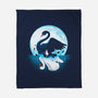 Black Swan-none fleece blanket-Vallina84